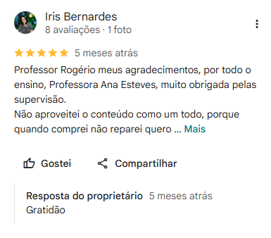 Depoimento de aluno 8